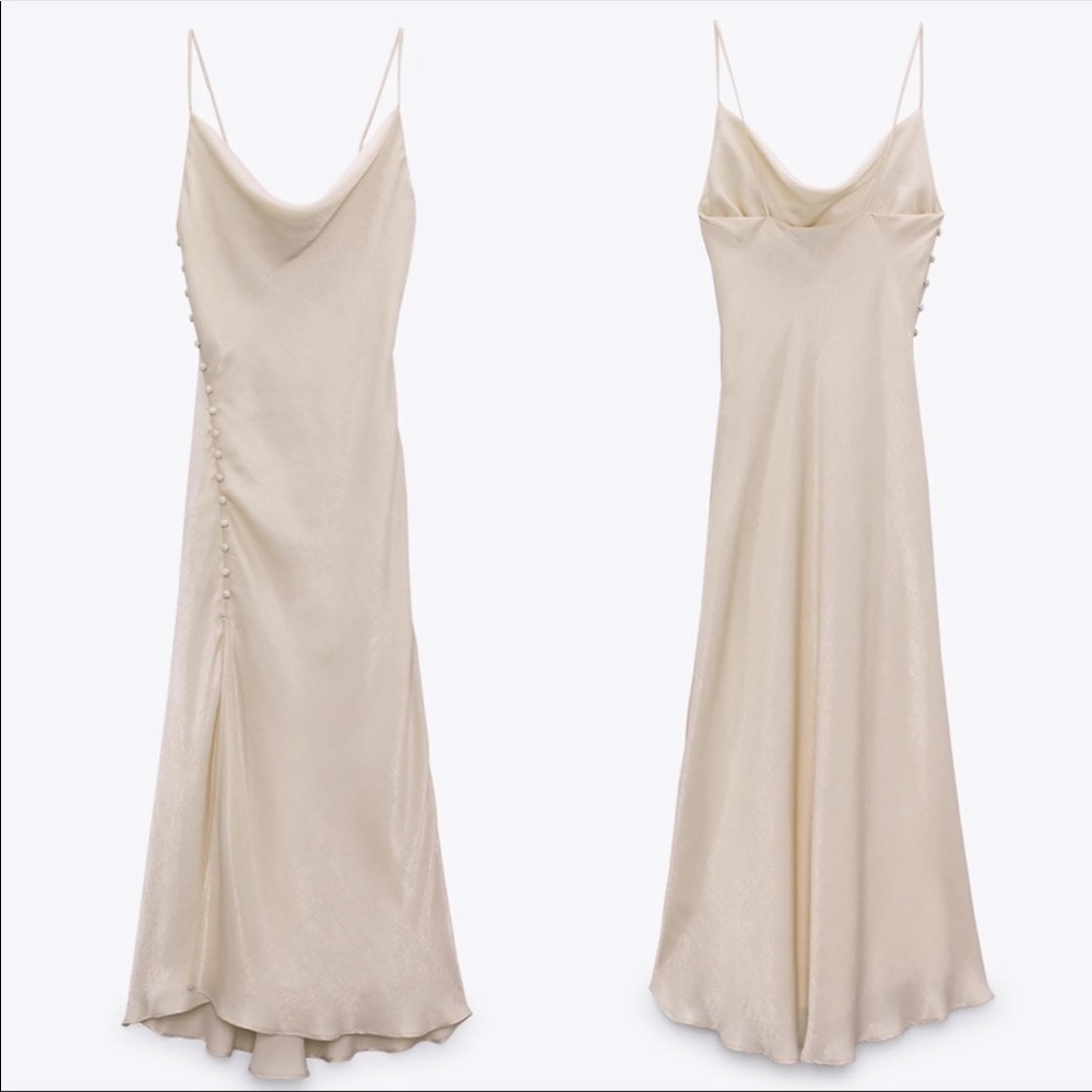 Zara satin lingerie dress